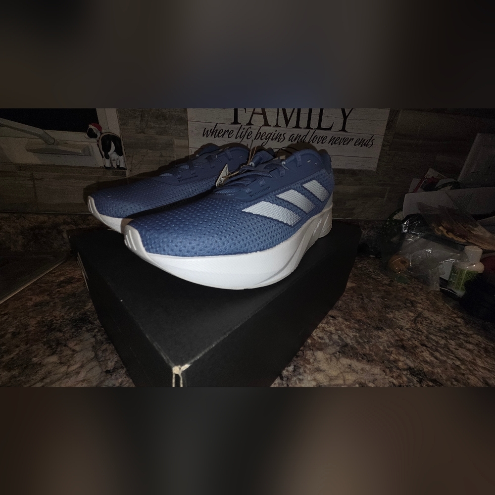 Adidas Duramo SL Crew Blue Cloud White Womens Size 9.5 Athletic Sneakers